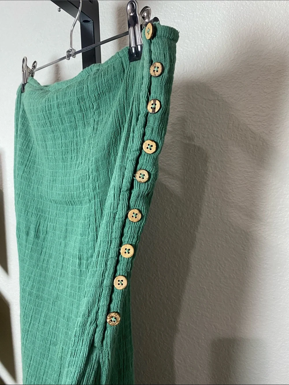 Free People Ruffled Asymmetric  tube dress 15-23”ptp thick gauzy cotton XL 🌿🌵
